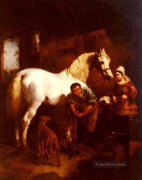 El pueblo herrero arenque Snr John Frederick caballo Pinturas al óleo